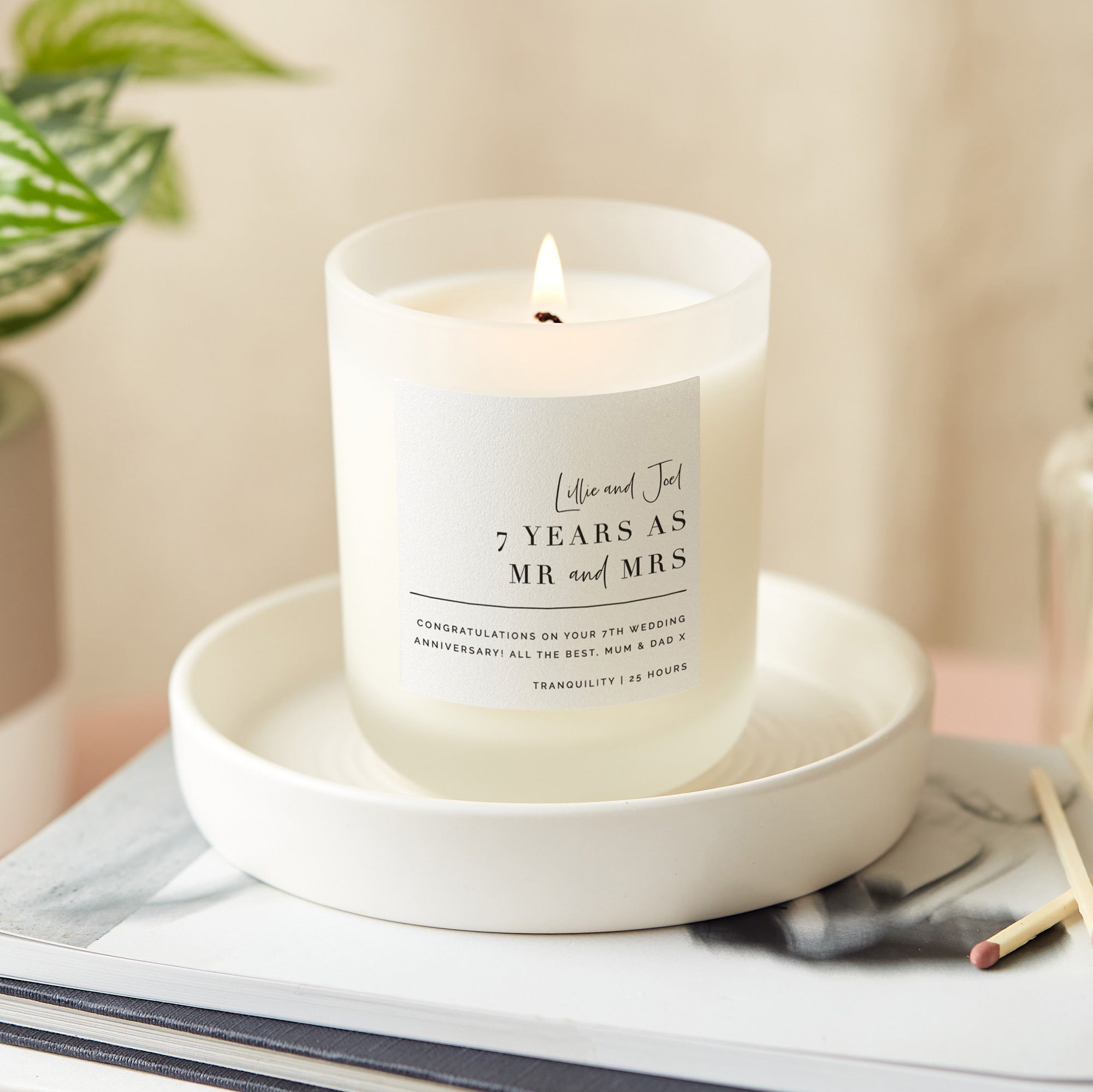 Anniversary Gift Candle for Couples – Wedding or Engagement Gift in Luxury Box