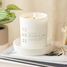 Anniversary Gift Engraved Candle Any Years Luxury Matte Finish Gift Ready in Box