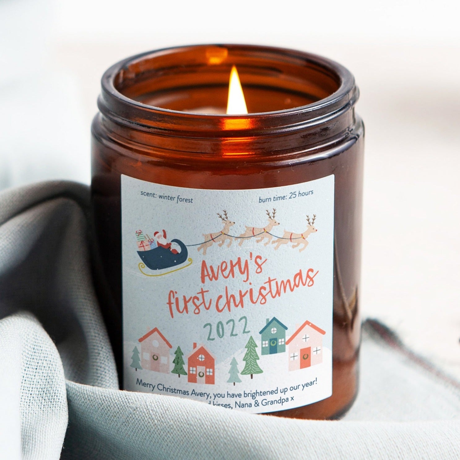 Baby's First Christmas Gift Jar Candle – Luxury Keepsake, Gift-Ready Packaging, Perfect Scented