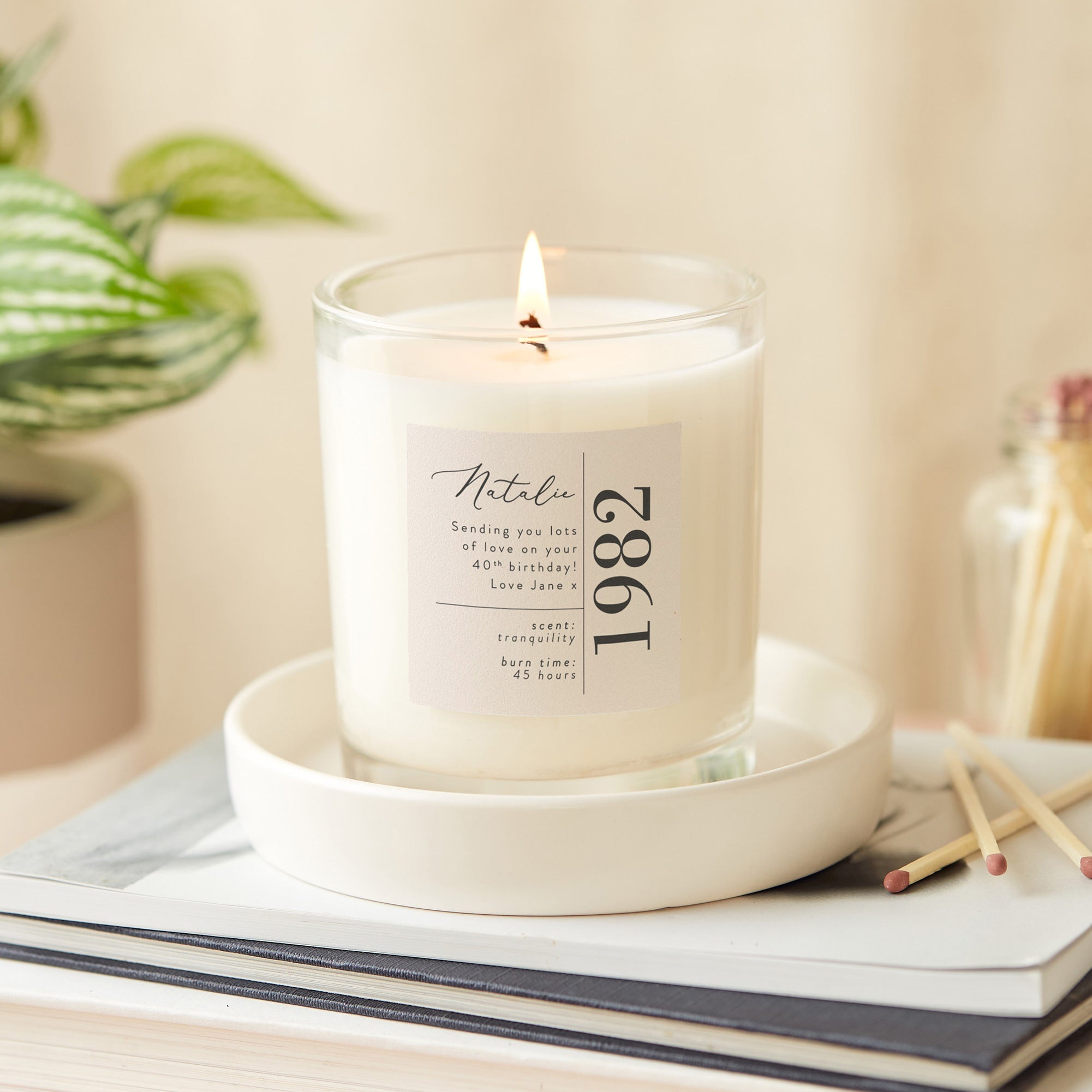 Birthday Gift for Her Luxury Candle - Personalised Scented Candle in Gift-Ready Box
