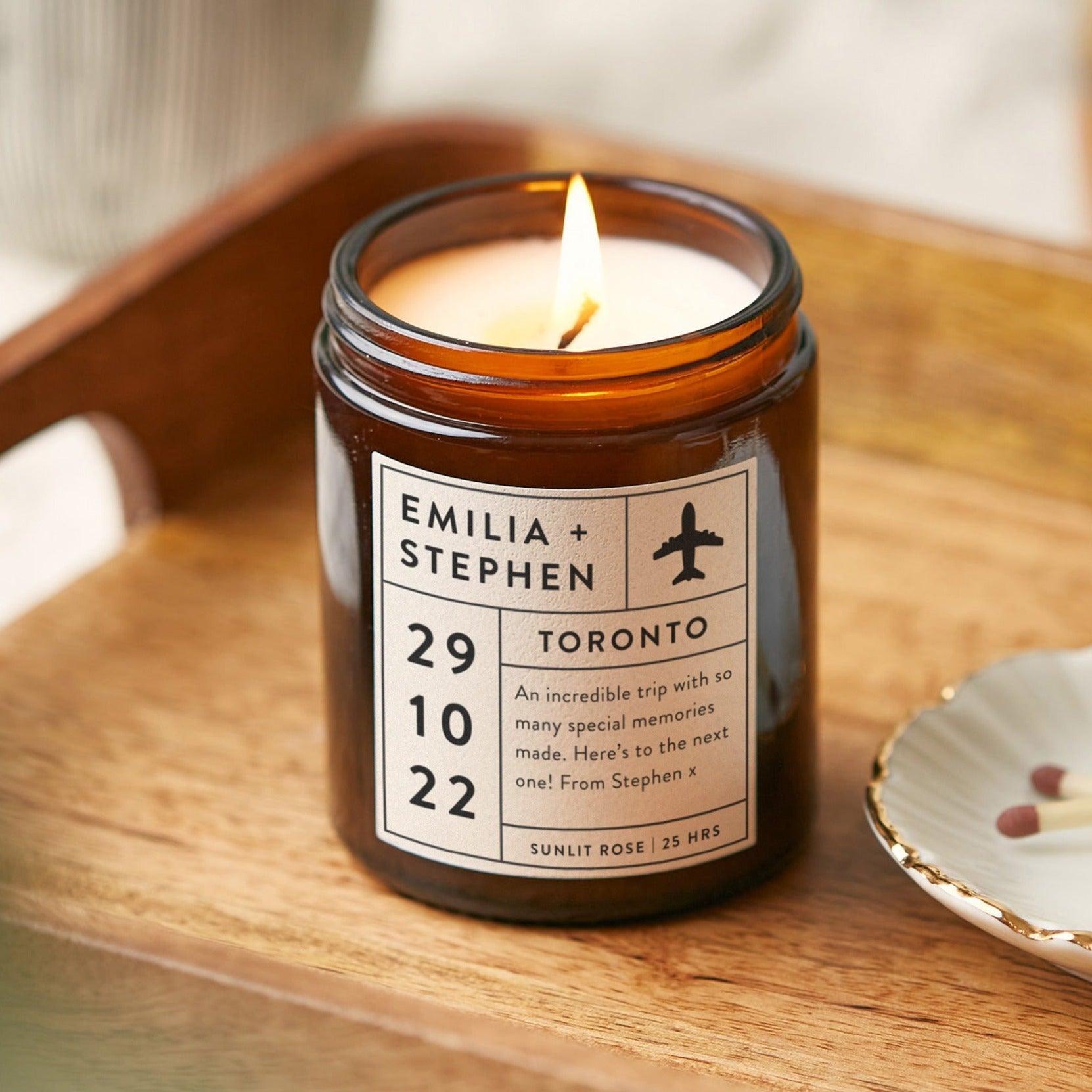 Birthday Thank You Honeymoon Gift Surprise Travel Gift Airport Candle in Luxury Box