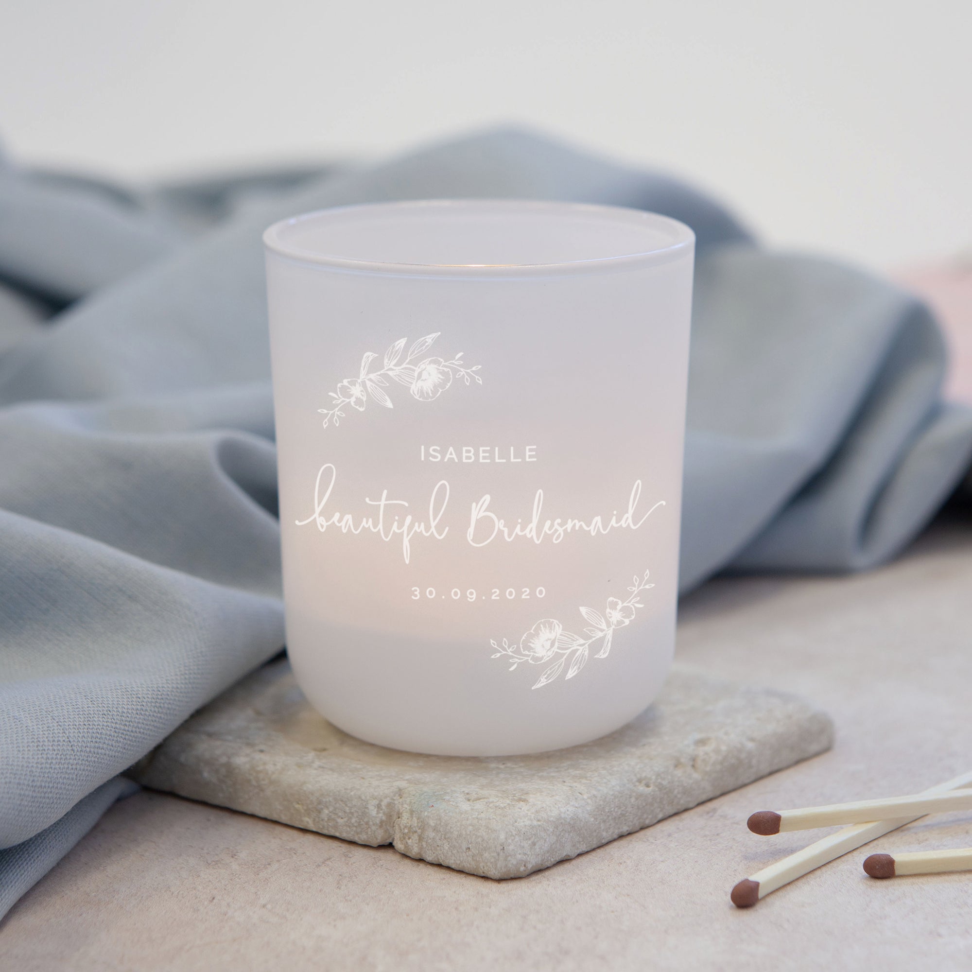 Bridesmaid Gift Tea Light Holder – Luxury Gift-Ready Box for Weddings, Thank You, Engagement