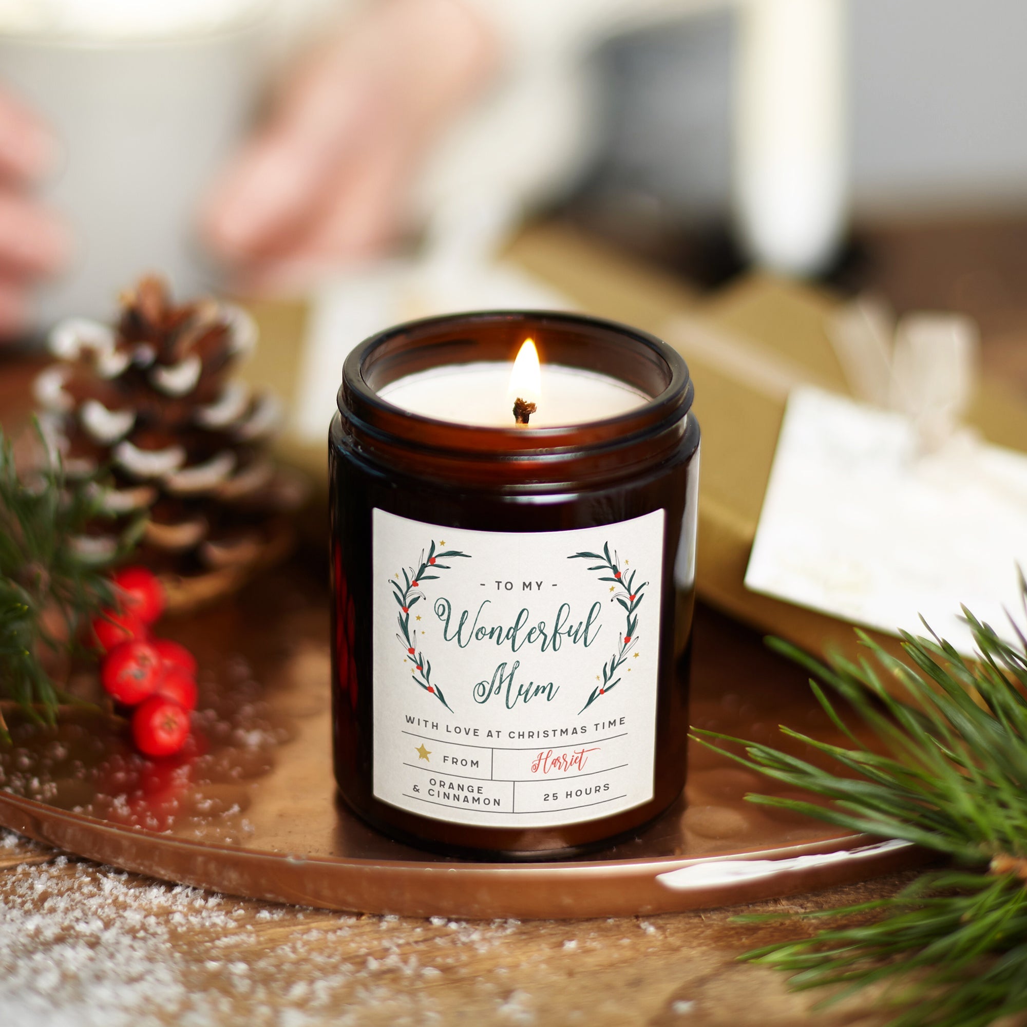 Christmas Gift Candle For Her – Personalised Scented Candle In Luxury Gift-Ready Packaging