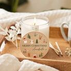 Christmas Gift for Her - Cute Personalised Candle with Festive Lid in Luxury Gift Box
