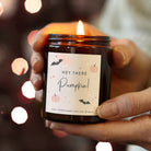 Halloween Gift Cute Candle Hey There Pumpkin with Spooky Bats in Luxury Gift Box