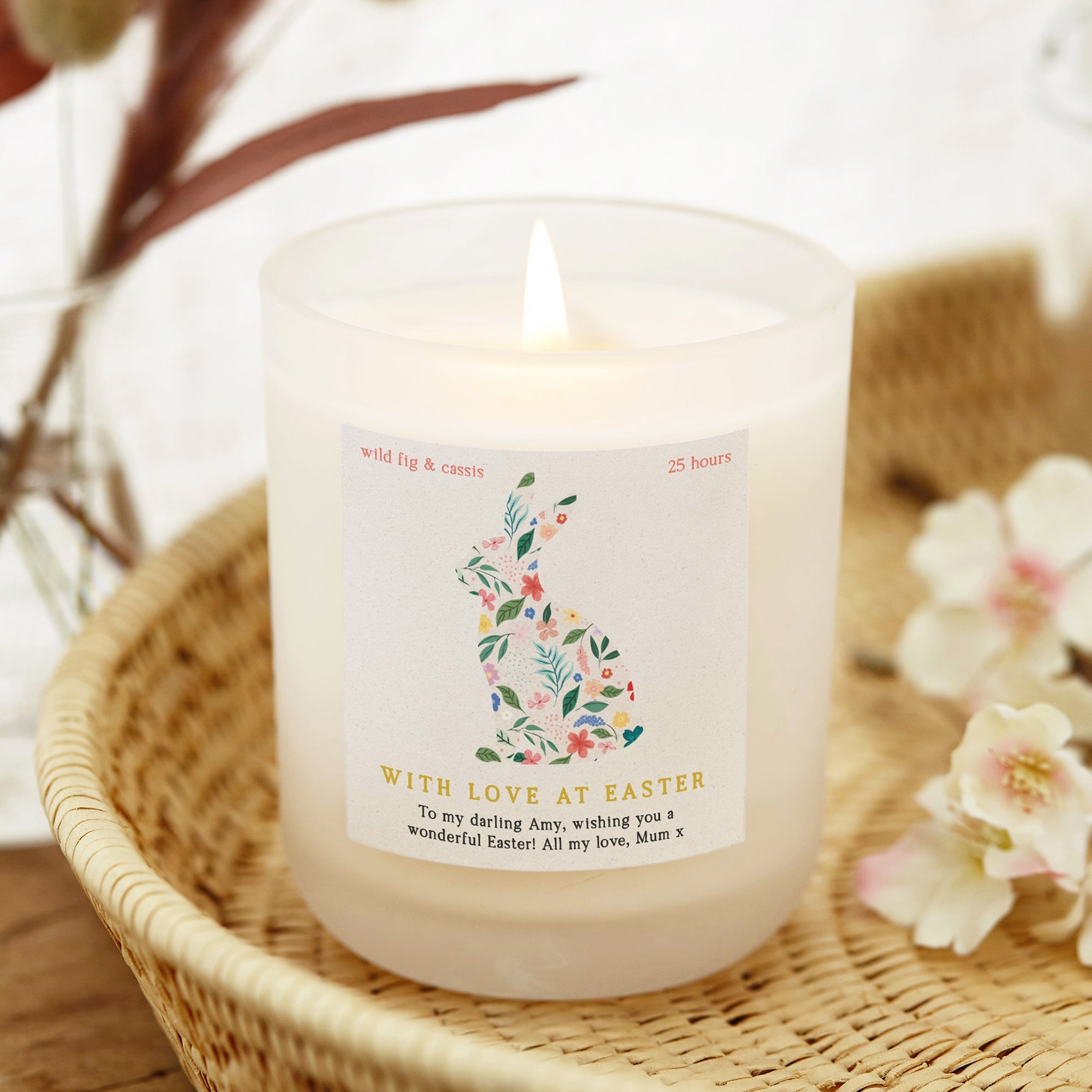 Easter Gift For Her - Scented Soy Wax Rabbit Candle in Luxury Gift-Ready Packaging