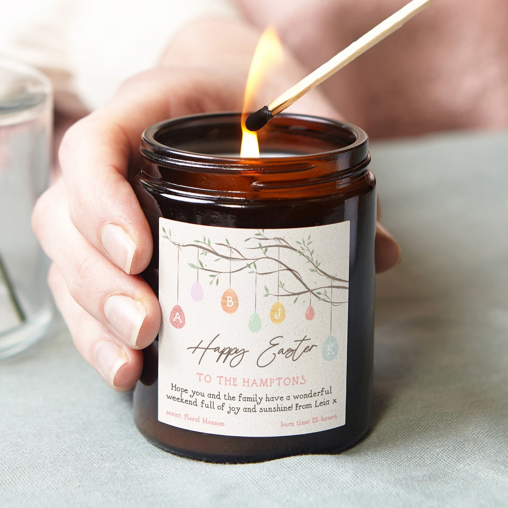 Easter Gift Happy Family Tree Candle - Scented Soy Wax in Luxury Gift-Ready Box