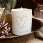 Anniversary Gift Heart Glow Through Candle - Personalised Soy Wax in Luxury Gift Box