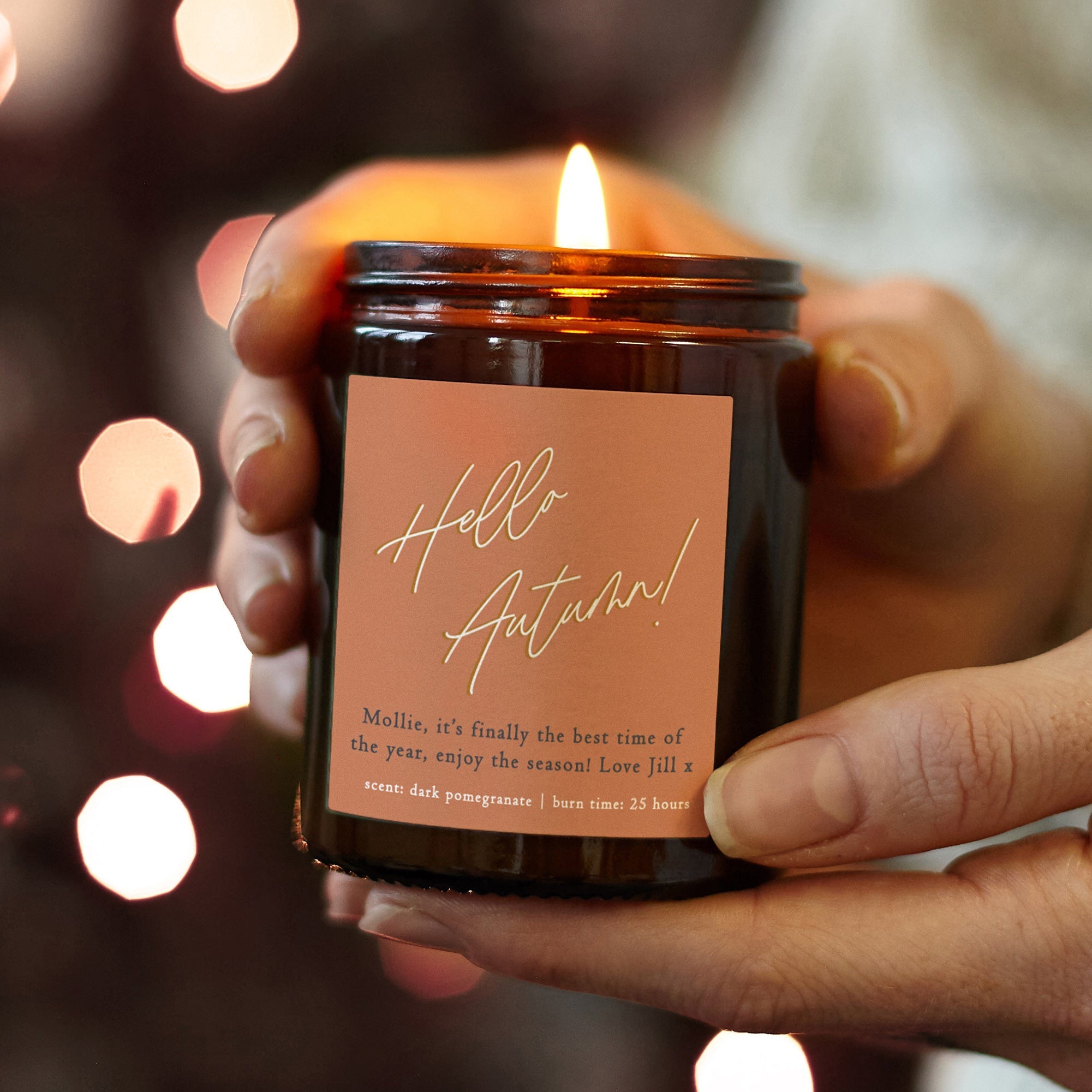Autumn Gift Hello Autumn Apothecary Jar Candle - Fall Scented Luxury Gift-Ready Box