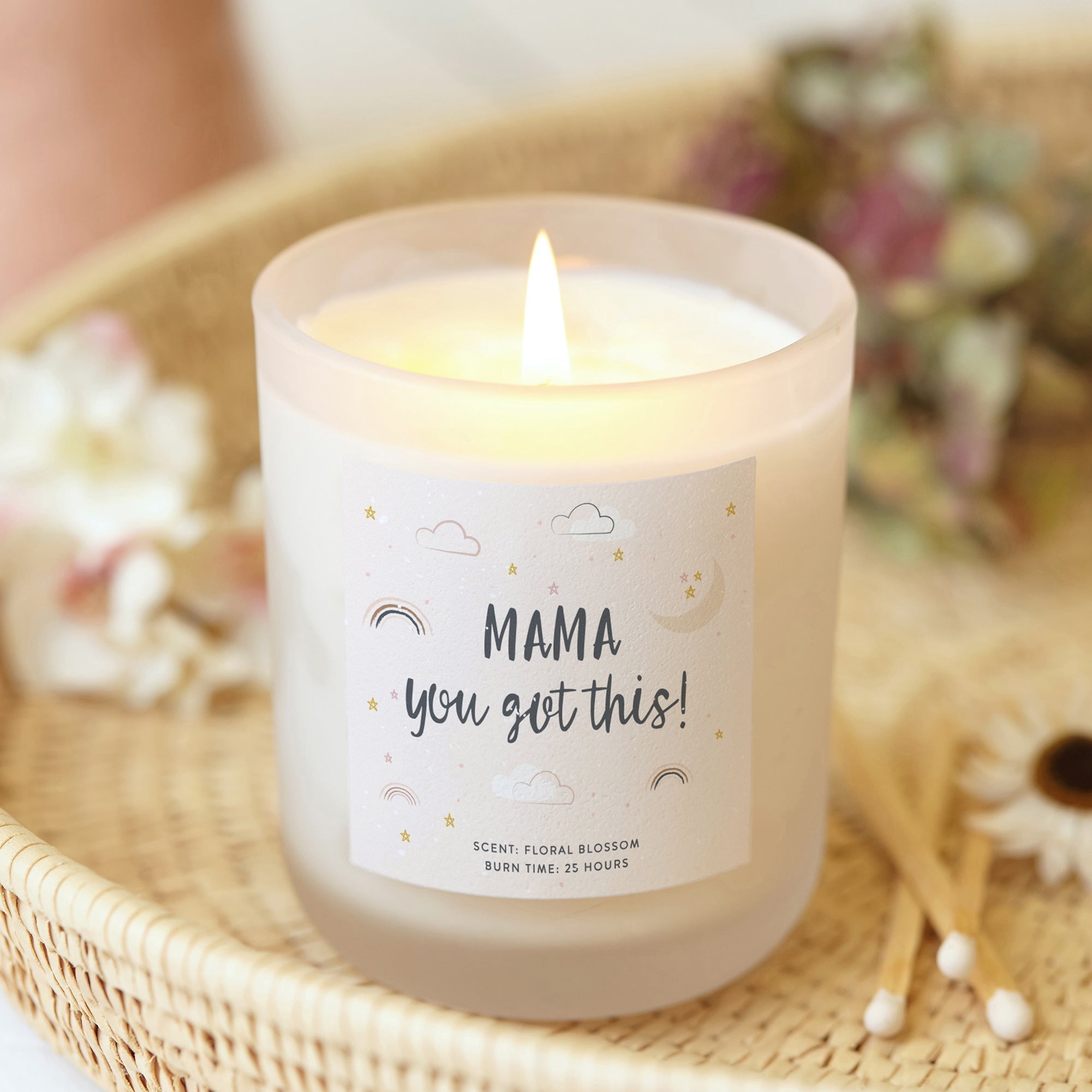New Baby Gift Mama You Got This Rainbow Candle - Baby Shower Soy Wax Gift in Luxury Box