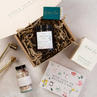 Mother's Day Gift Idea Luxury Jar Candle Set with Matches, Bath Salts, Gold Trimmer, Gift-Ready