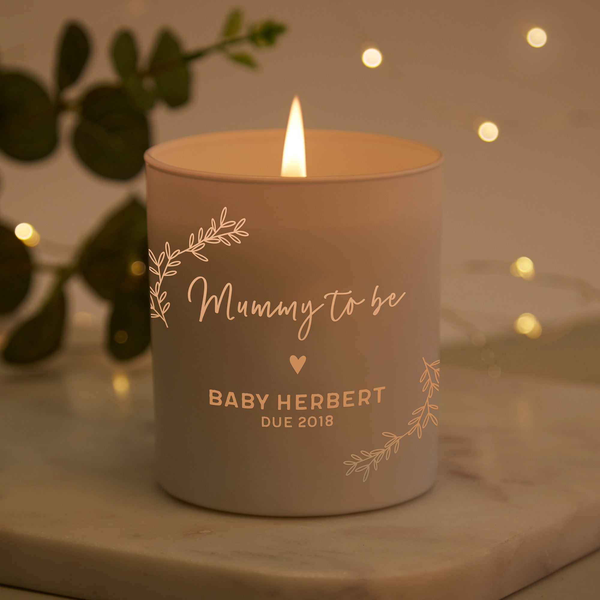 Baby Shower & Mother's Day Gift Mummy To Be Glow Through Candle in Luxury Gift Box