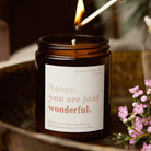 Thank You Gift Nanny You Are Wonderful Candle – Luxury Gift-Ready Packaging for Christmas