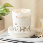 New Baby Gift Candle for New Parents Personalised Animal Motif Keepsake Luxury Box
