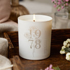 Birthday Gift Any Year Glow Through Candle - Engraved Soy Wax in Luxury Gift Box