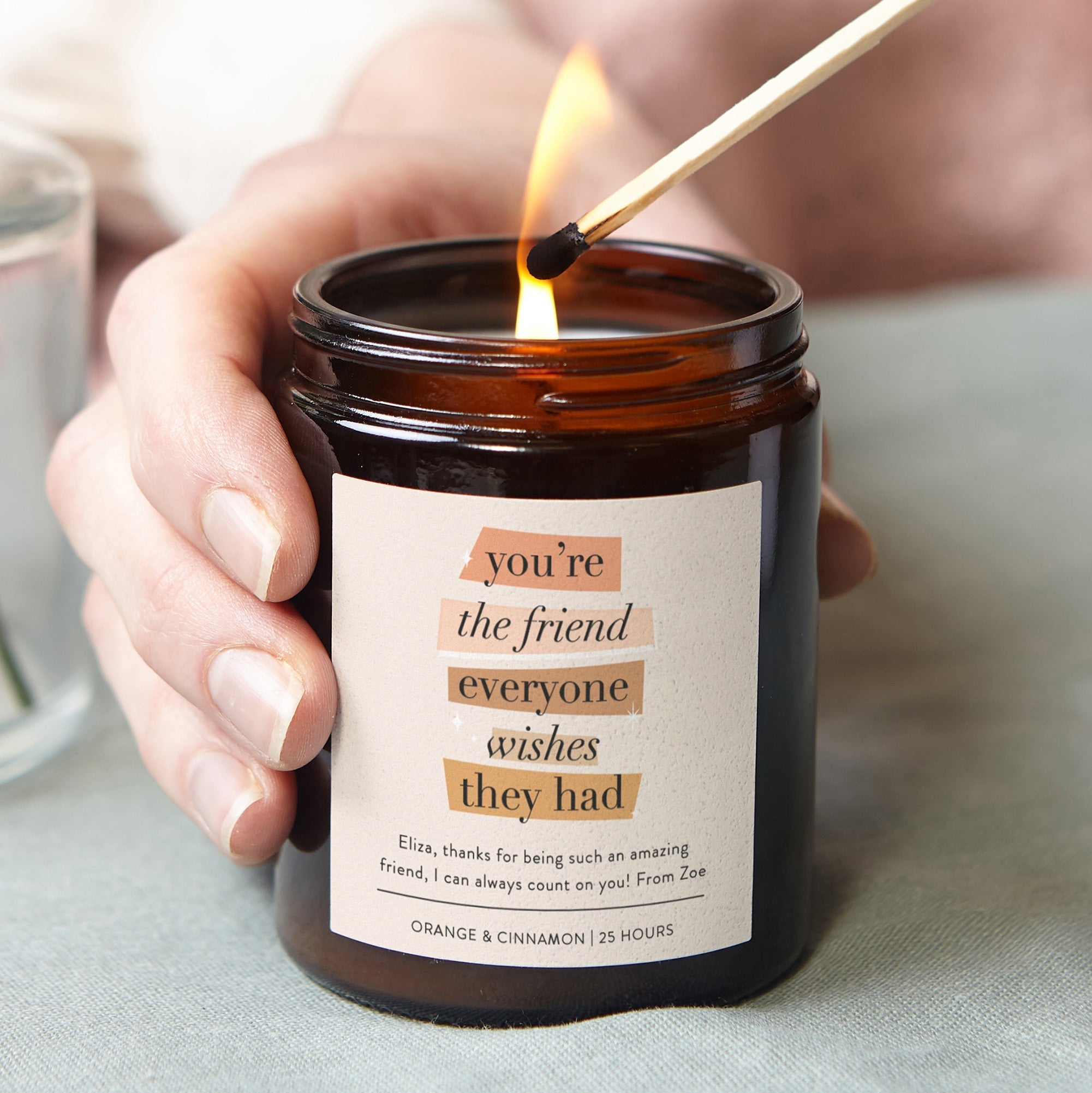 Birthday Thank You Gift Candle - Personalised Soy Wax, Luxury Gift-Ready Packaging
