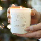 Birthday Gift I Am Enough Glow Through Soy Wax Candle Luxury Gift Box Ready to Gift