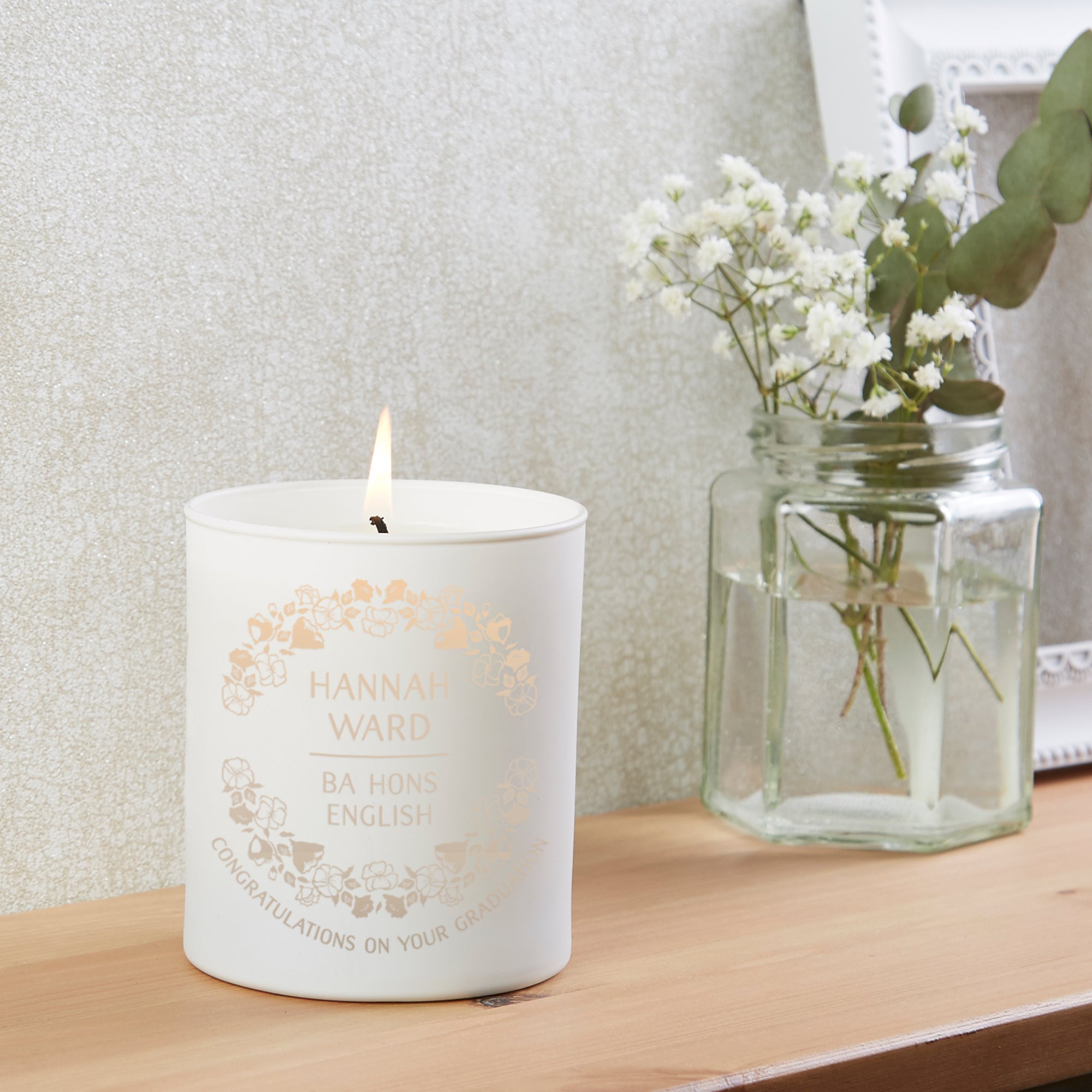 Graduation Gift Candle - Personalised Soy Wax Candle in Luxury Gift-Ready Box