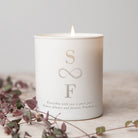 Anniversary Birthday Wedding Gift for Her Personalised Infinity Love Candle in Luxury Box