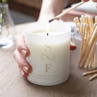 Anniversary Birthday Wedding Gift for Her Personalised Infinity Love Candle in Luxury Box
