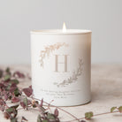 Birthday, Wedding & Thank You Gift Personalised Initial Glow Through Candle in Luxury Box