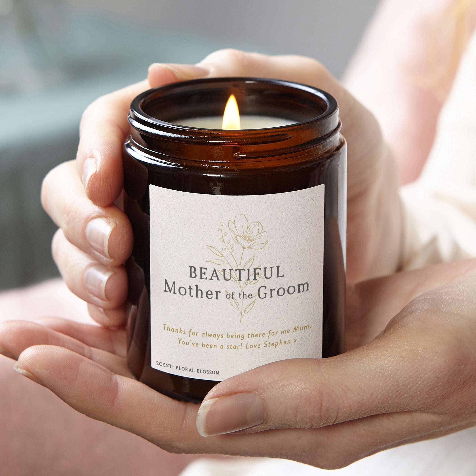 Wedding Gift Mother of the Groom Jar Candle – Luxury Scented Thank You Gift in Gift-Ready Box