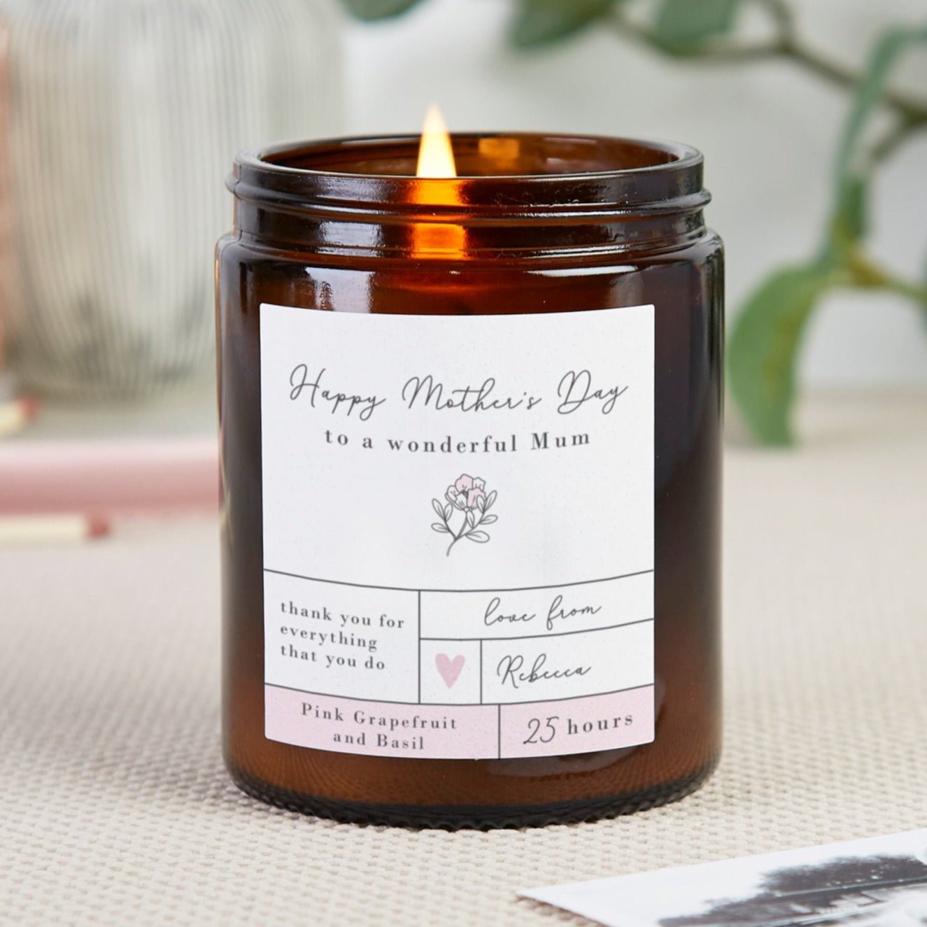 Mother's Day Gift Personalised Candle – Unique Custom Scented Candle in Luxury Box