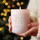 Thank You Gift Pink Soy Candle - Today I Choose Joy Affirmation in Luxury Gift Box