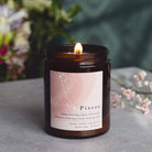 Birthday Gift Pink Star Sign Candle with Custom Message in Luxury Gift-Ready Box
