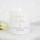 Wife Anniversary Gift Personalised Soy Wax Candle in Luxury Box – Romantic Birthday Gift