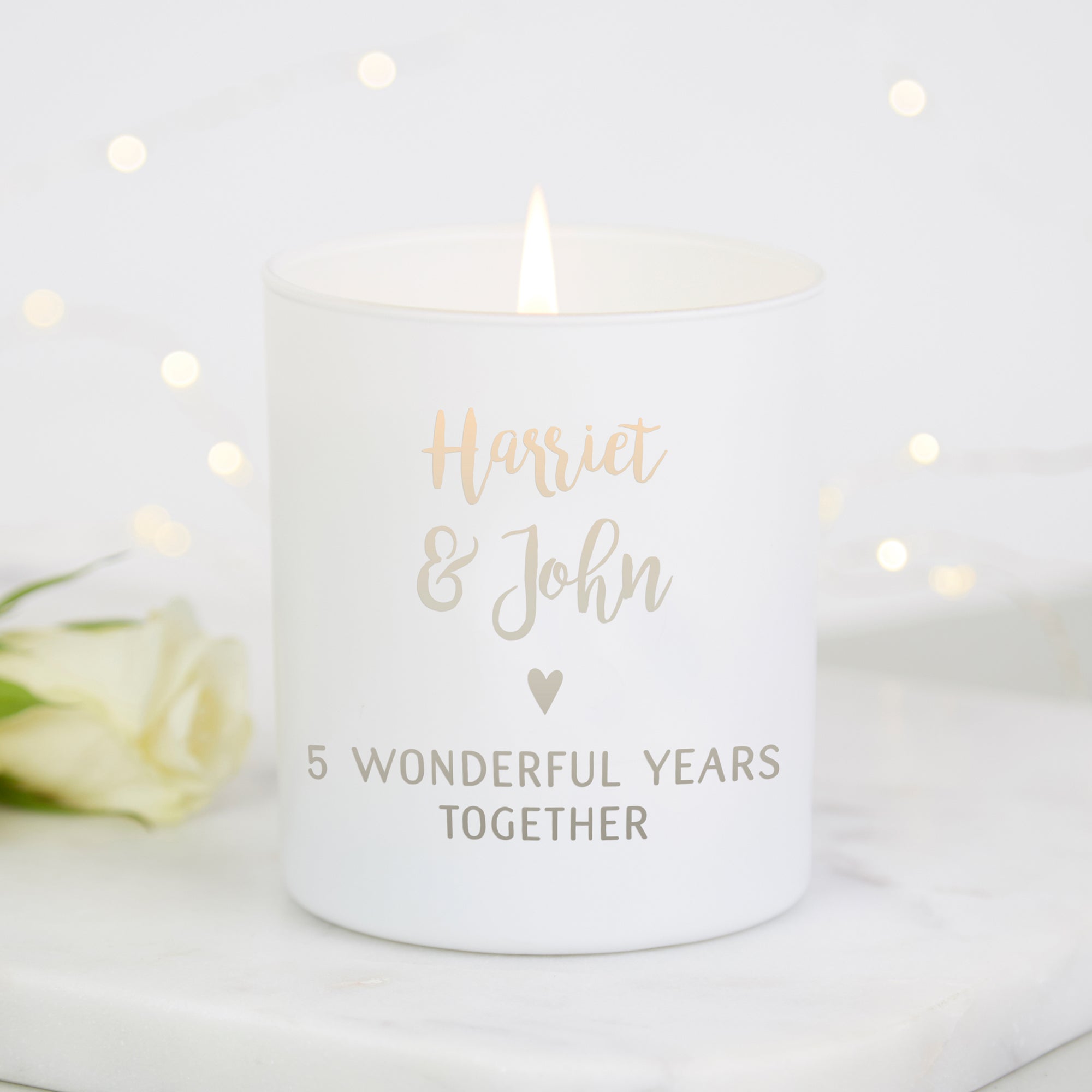Wife Anniversary Gift Personalised Soy Wax Candle in Luxury Box – Romantic Birthday Gift