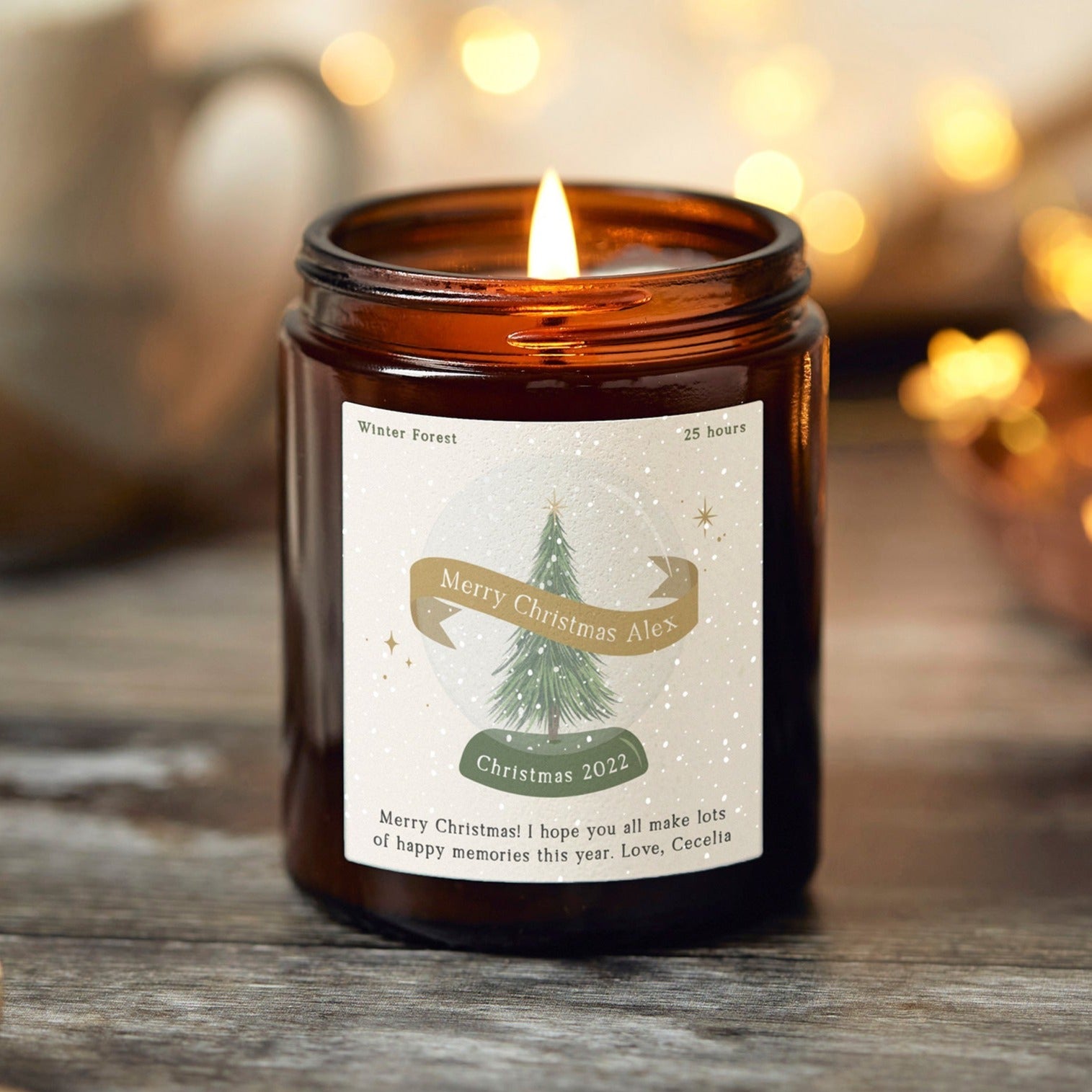 Christmas Gift Snow Globe Scented Candle – Luxury Gift-Ready Box, Perfect Holiday Decor