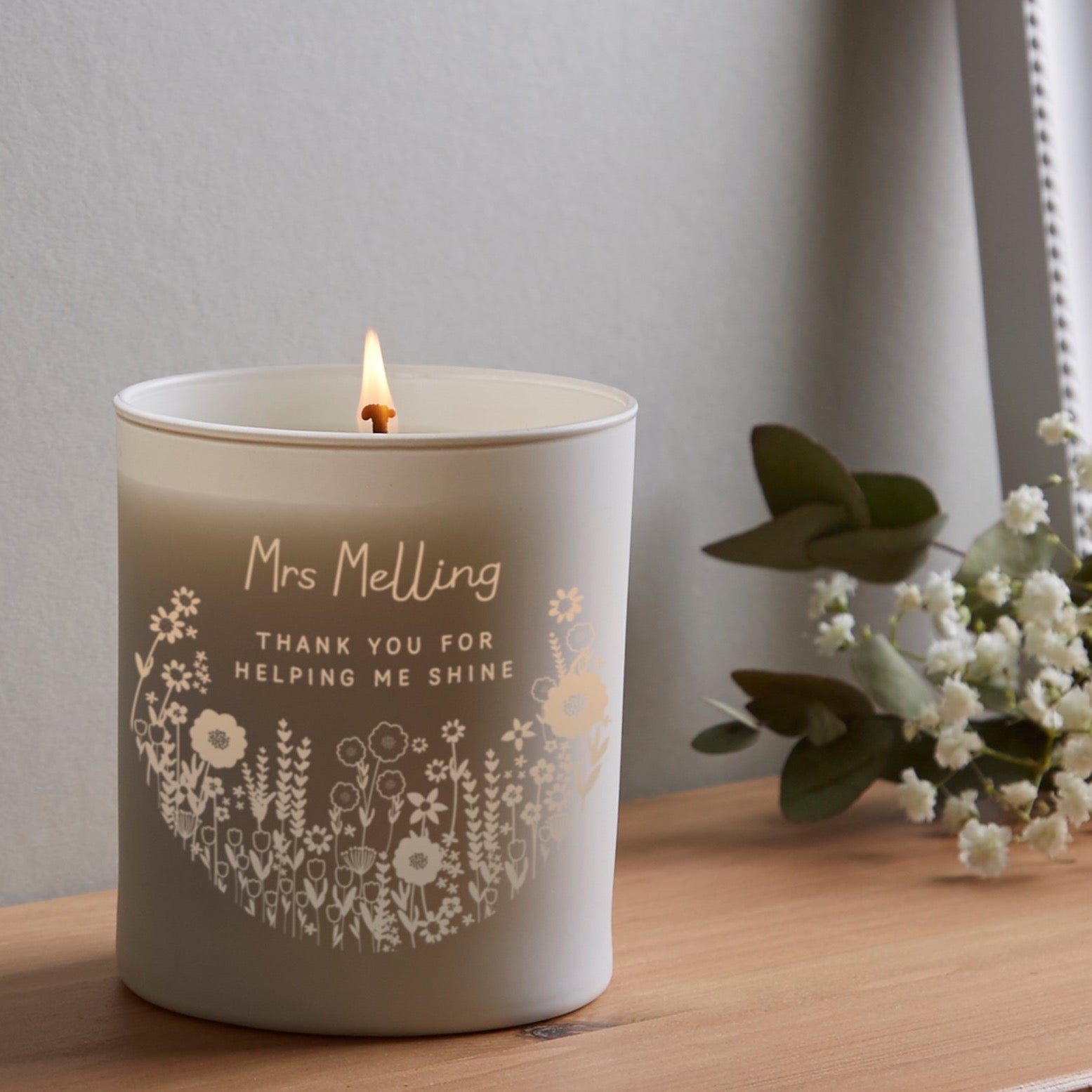 Thank You Gift Candle for Teachers - Personalised Soy Wax in Luxury Gift-Ready Box