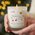 Thanksgiving Gift Thankful For You Candle – Personalized Fall Scented Gift in Luxury Box
