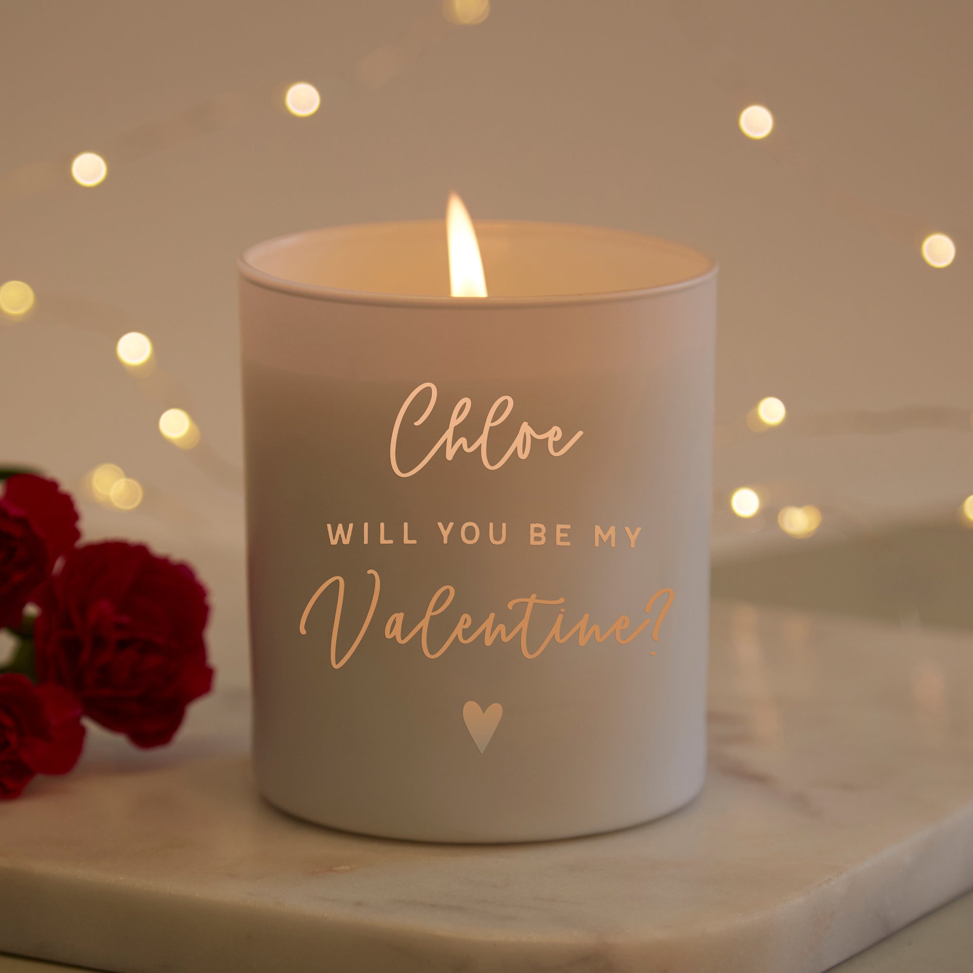 Valentine's Day Gift Be My Valentine Personalised Candle in Luxury Gift-Ready Box