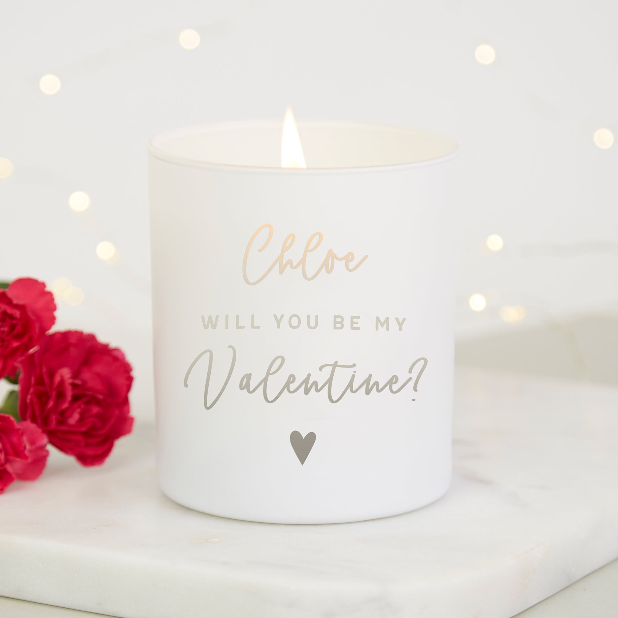 Valentine's Day Gift Be My Valentine Personalised Candle in Luxury Gift-Ready Box