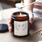 Wedding Anniversary Gift for Couple – Personalised Soy Wax Candle in Luxury Gift Box