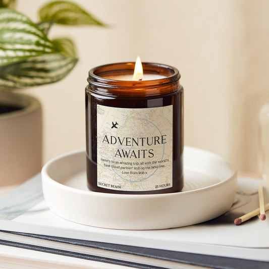 Adventure Gift Personalised Candle