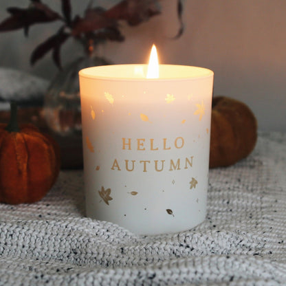 Autumn Candle Hello Autumn Glow Through - Kindred Fires