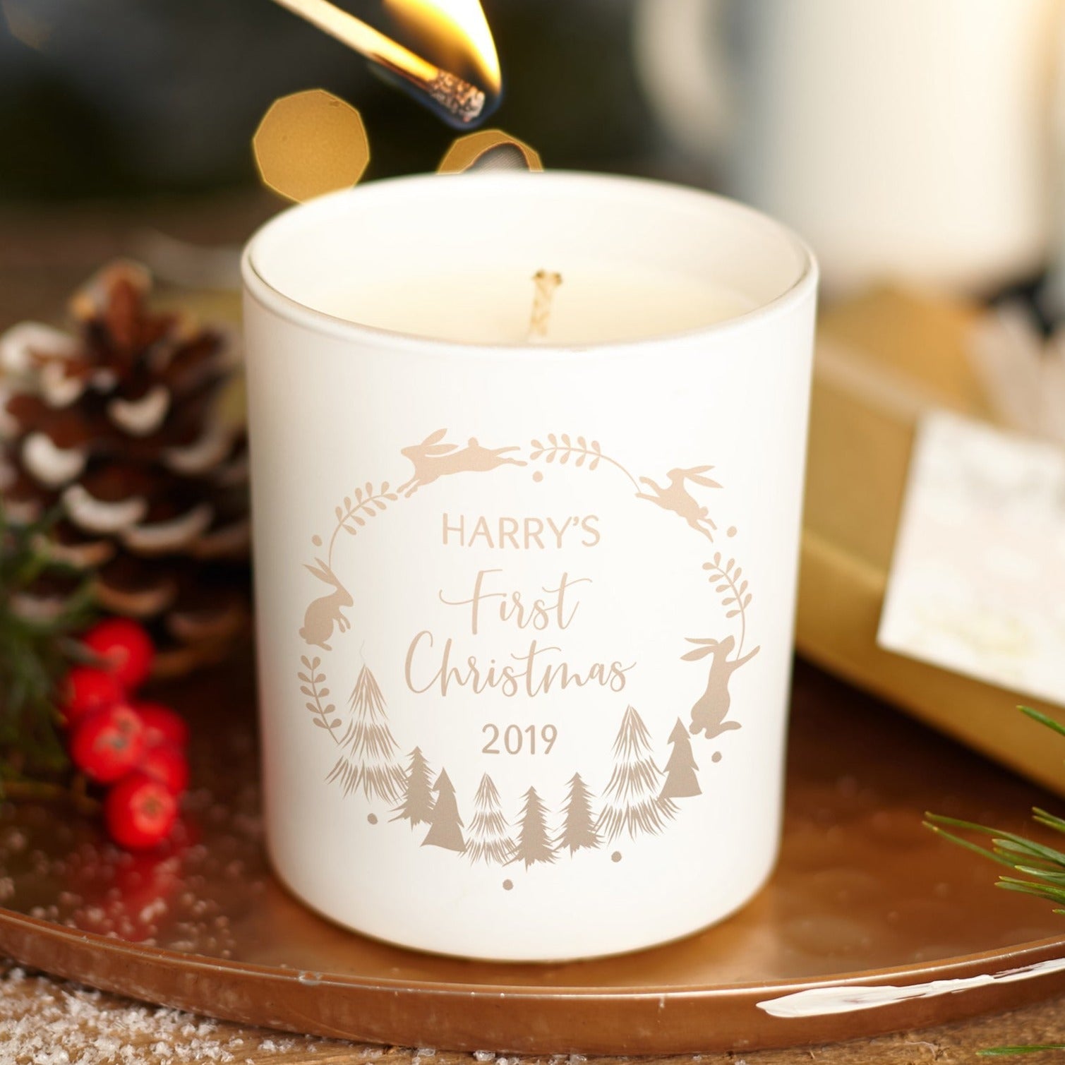 Baby's First Christmas Gift Keepsake Candle - Kindred Fires