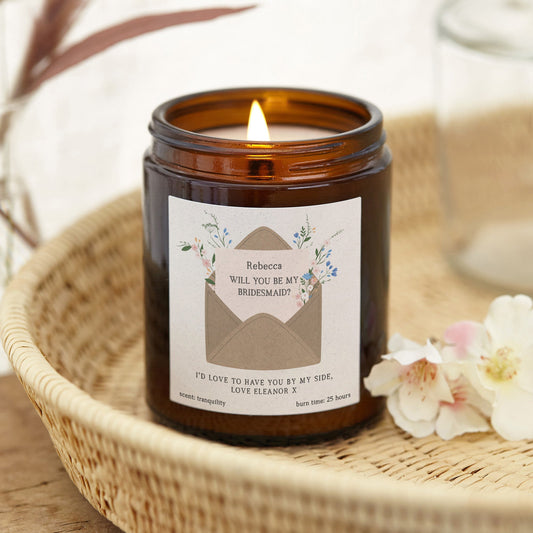 Be My Bridesmaid Letter Candle - Kindred Fires