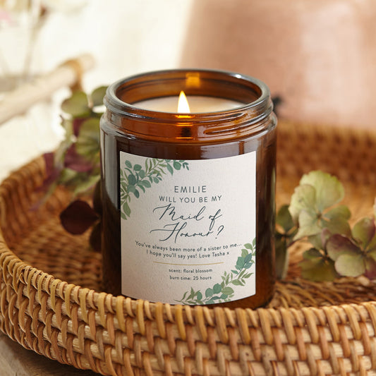 Be My Maid of Honour Botanical Candle - Kindred Fires
