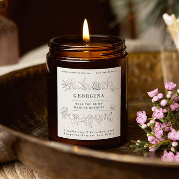 Be My Maid of Honour Wildflower Candle - Kindred Fires