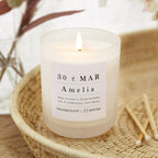 Birthday Gift for Her Candle Minimalist Modern - Kindred Fires