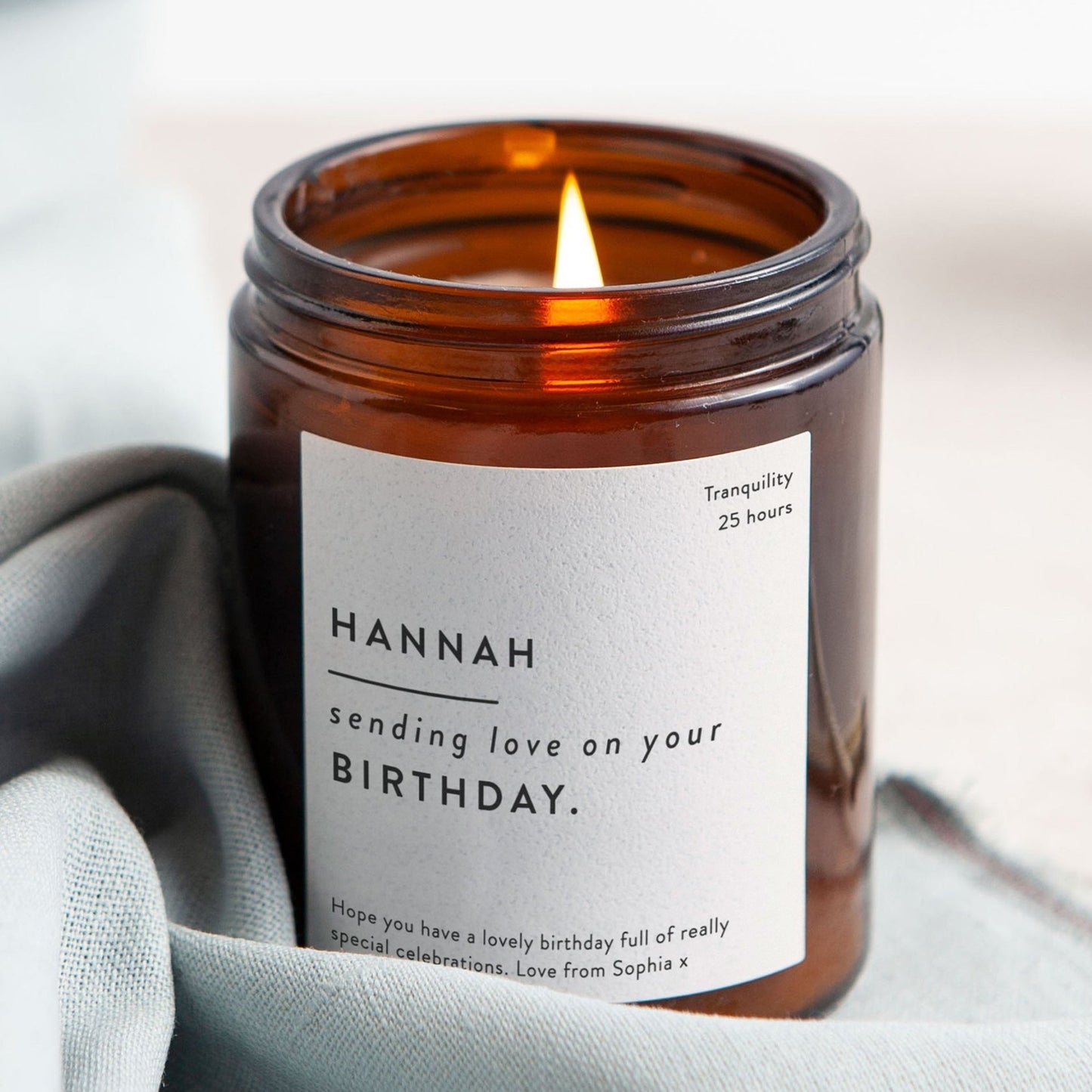 Birthday Gift for Her Minimalist Candle - Kindred Fires