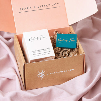 Birthday Gift for Her Minimalist Luxury Scented Candle - Kindred Fires