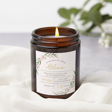 Bride Gift Wedding Day Candle - Kindred Fires