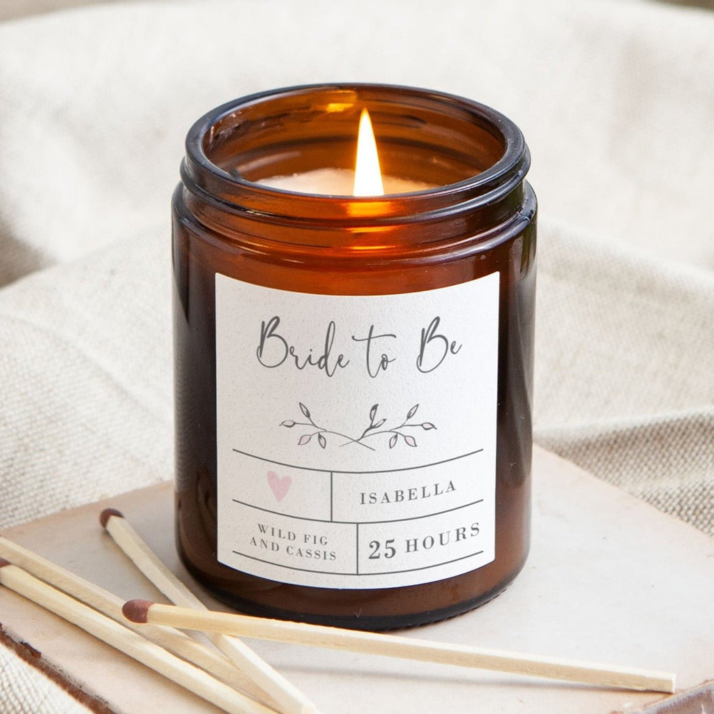 Bride to Be Gift Personalised Candle - Kindred Fires