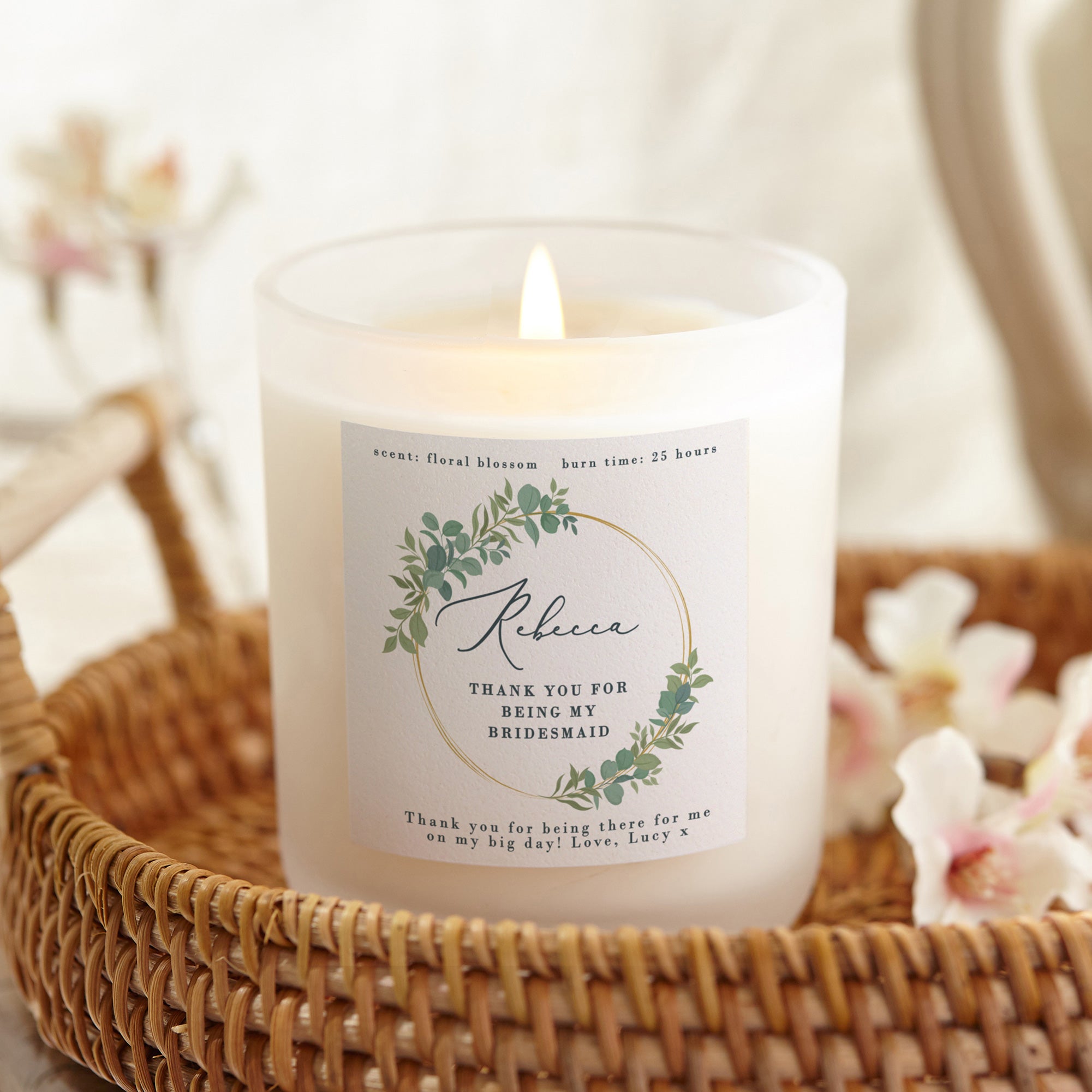 Bridesmaid Gift Botanical Candle - Kindred Fires