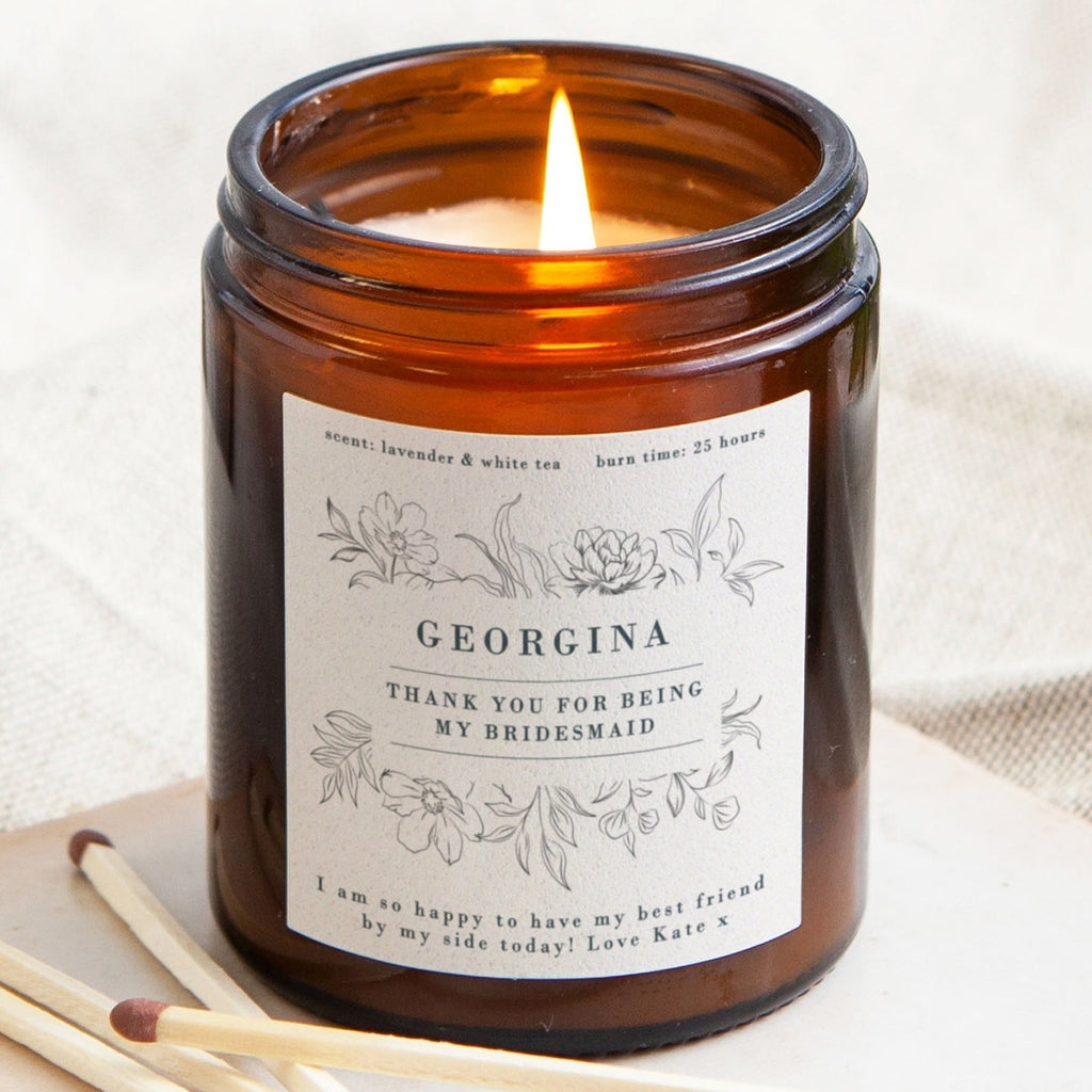 Bridesmaid Gift Wildflower Candle - Kindred Fires